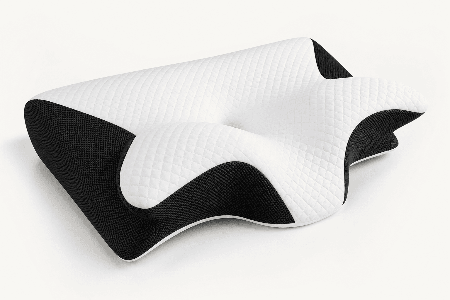 Butterfly memory-foam pillow for neck and shoulders